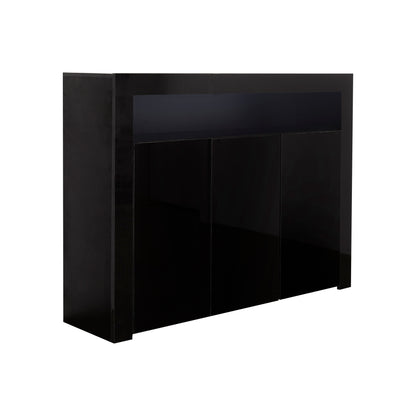 1st Choice Modern Sideboard Storage Cabinet Black High Gloss