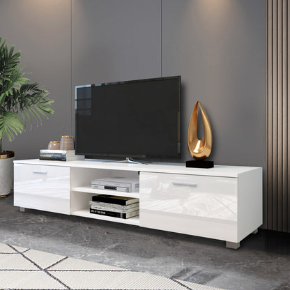 1st Choice White TV Stand for 70 Inch TV Stands Media Console Center