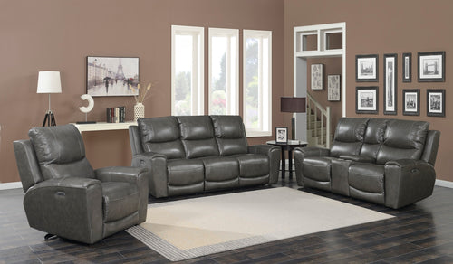1st Choice Contemporary Leather Power Reclining with Power Leg Rest
