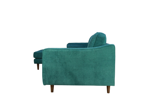 1st Choice Contemporary Luxurious Laf Sectional in Turquoise