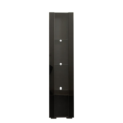 1st Choice Modern Side Cabinet with Aluminum Strip Lamp in Black