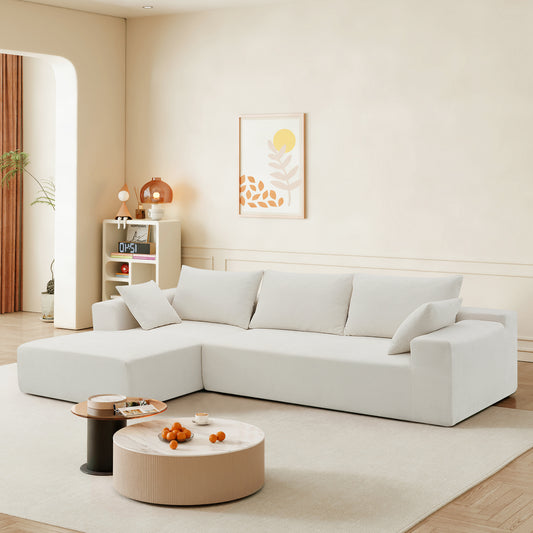 1st Choice Modern Modular Sectional Living Room Sofa Set in Cream