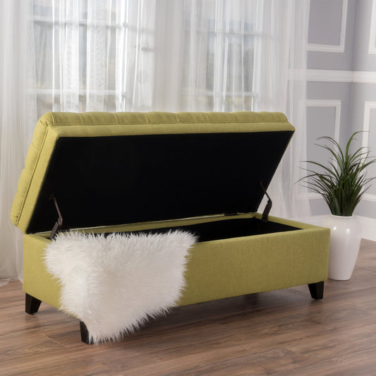 1st Choice Contemporary Storage Bench Ottoman Solution in Green