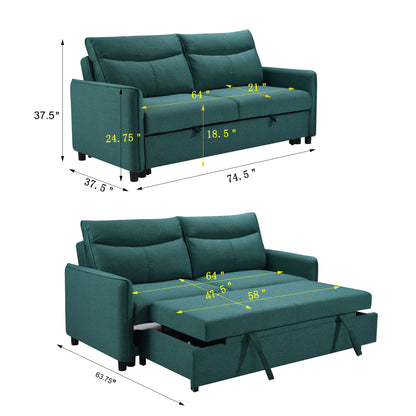 1st Choice 3 in 1 Convertible Sleeper Sofa Bed Loveseat Futon Couch