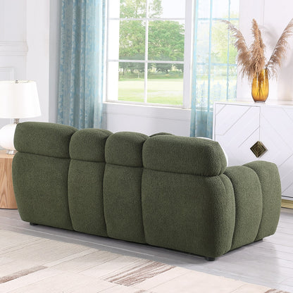 1st Choice Versatile Olive Green Boucle Sofa