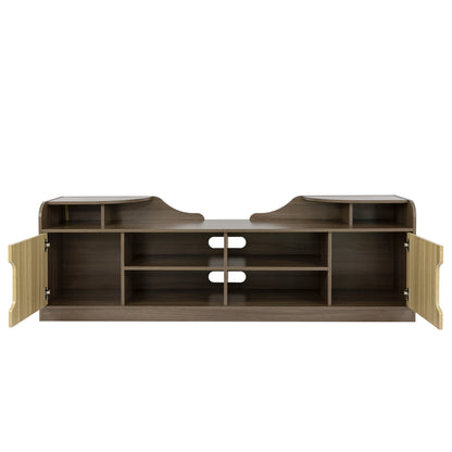 1st Choice Modern Living Room TV Stand Cabinet in Beige/Brown