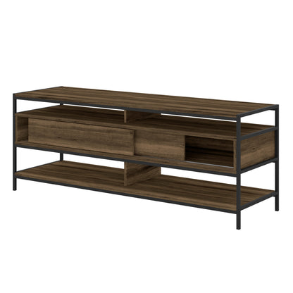 1st Choice 58" Wood and Metal Entertainment TV Stand with 2 Drawers