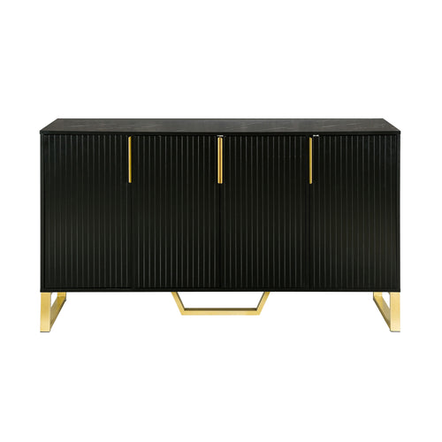 1st Choice Modern Sideboard with Four Doors Metal Handles & Legs