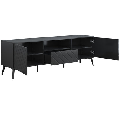 1st Choice Modern TV Stand Entertainment Center with Adjustable Shelves