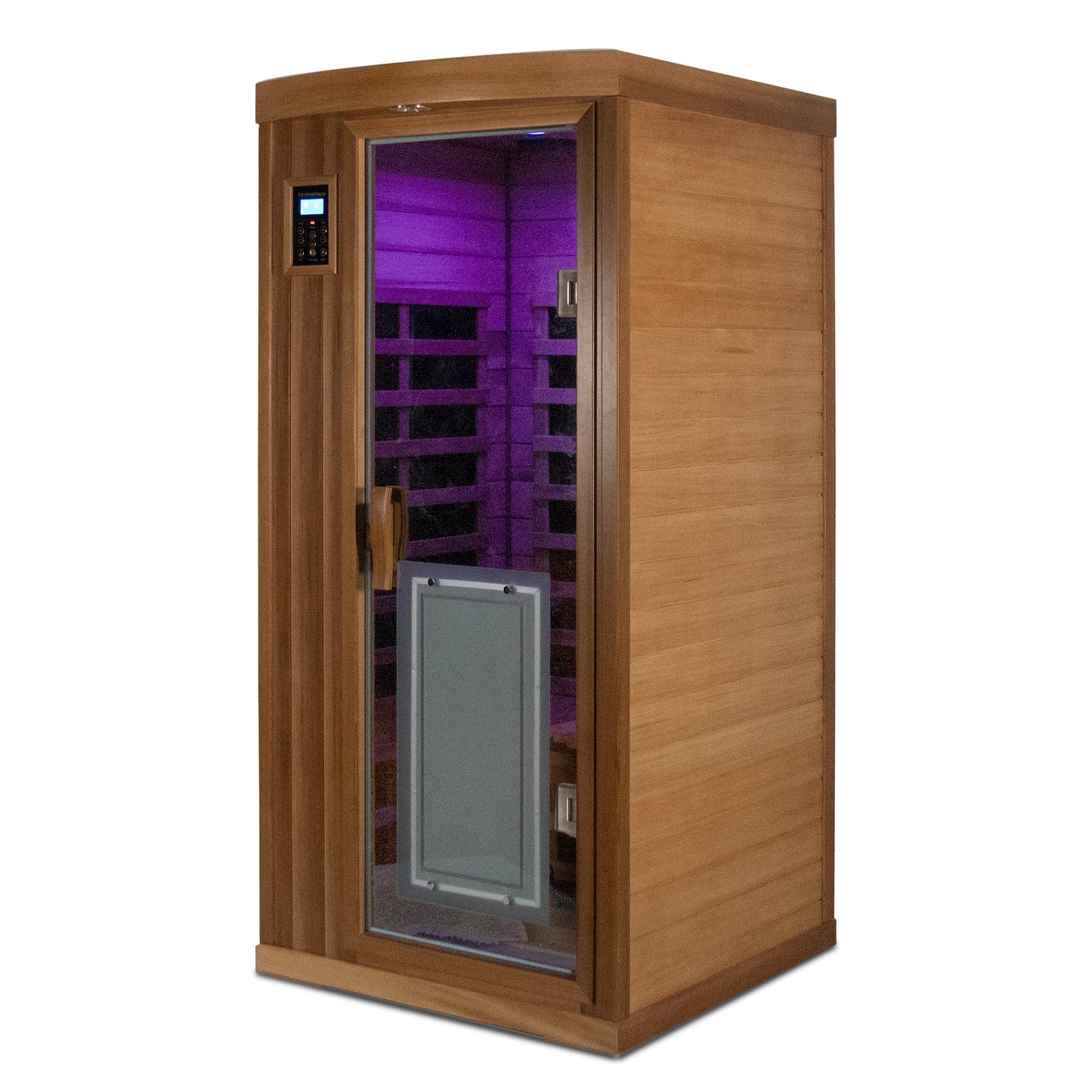 1 Person Far Infrared Indoor Sauna – Low EMF Red Cedar Home Sauna with Bluetooth - 1st Choice Furniture Direct