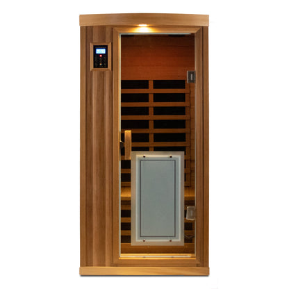 1 Person Far Infrared Indoor Sauna – Low EMF Red Cedar Home Sauna with Bluetooth - 1st Choice Furniture Direct