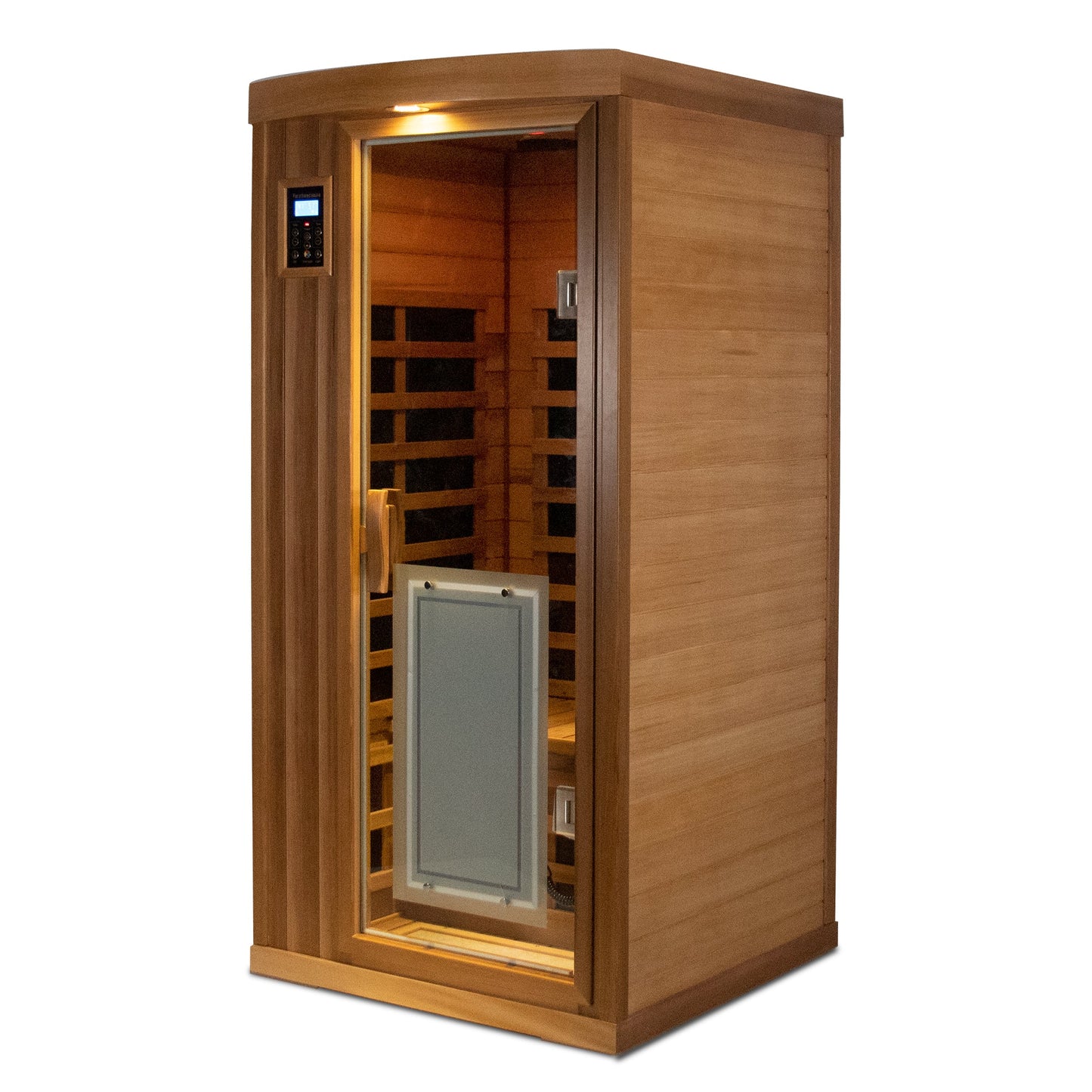 1 Person Far Infrared Indoor Sauna – Low EMF Red Cedar Home Sauna with Bluetooth - 1st Choice Furniture Direct