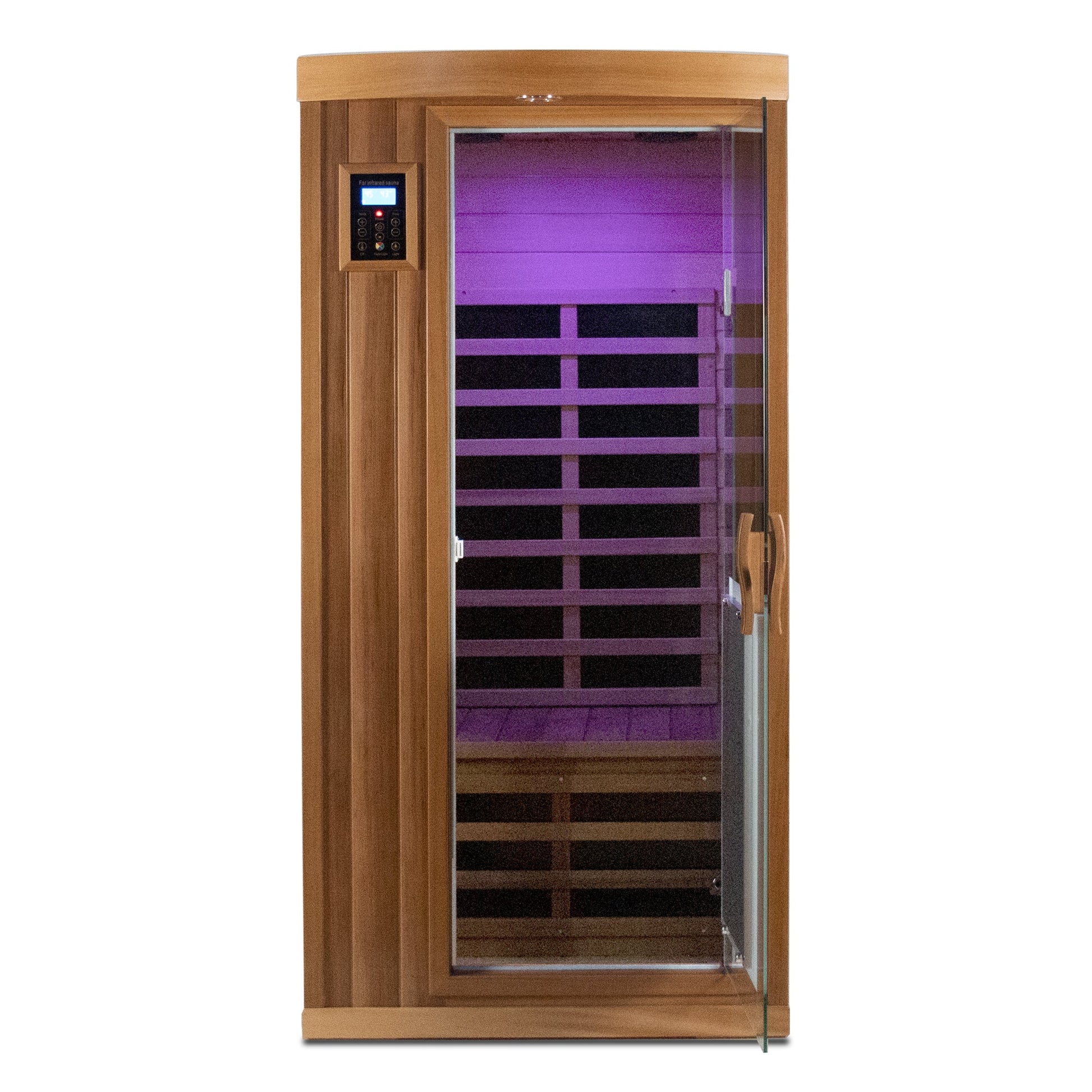 1 Person Far Infrared Indoor Sauna – Low EMF Red Cedar Home Sauna with Bluetooth - 1st Choice Furniture Direct