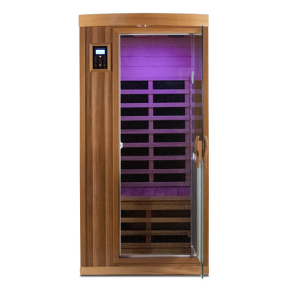 1 Person Far Infrared Indoor Sauna – Low EMF Red Cedar Home Sauna with Bluetooth - 1st Choice Furniture Direct