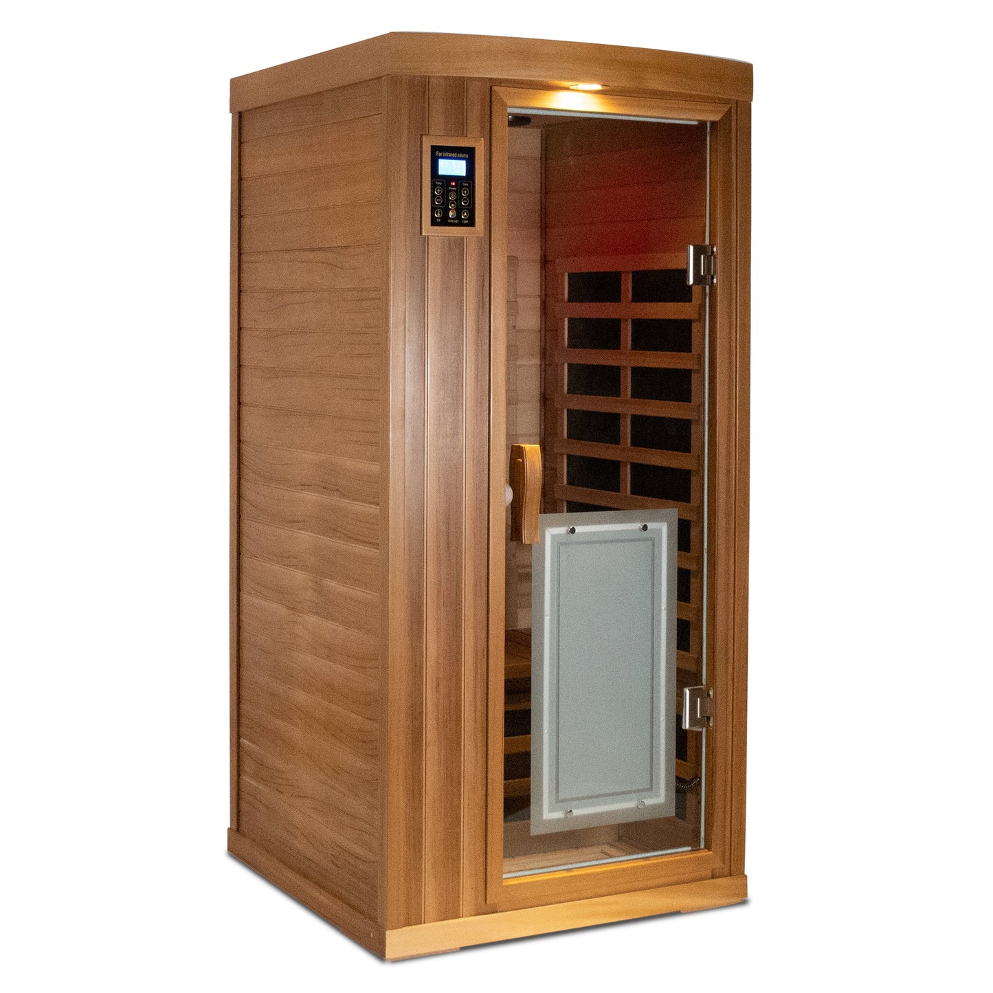 1 Person Far Infrared Indoor Sauna – Low EMF Red Cedar Home Sauna with Bluetooth - 1st Choice Furniture Direct