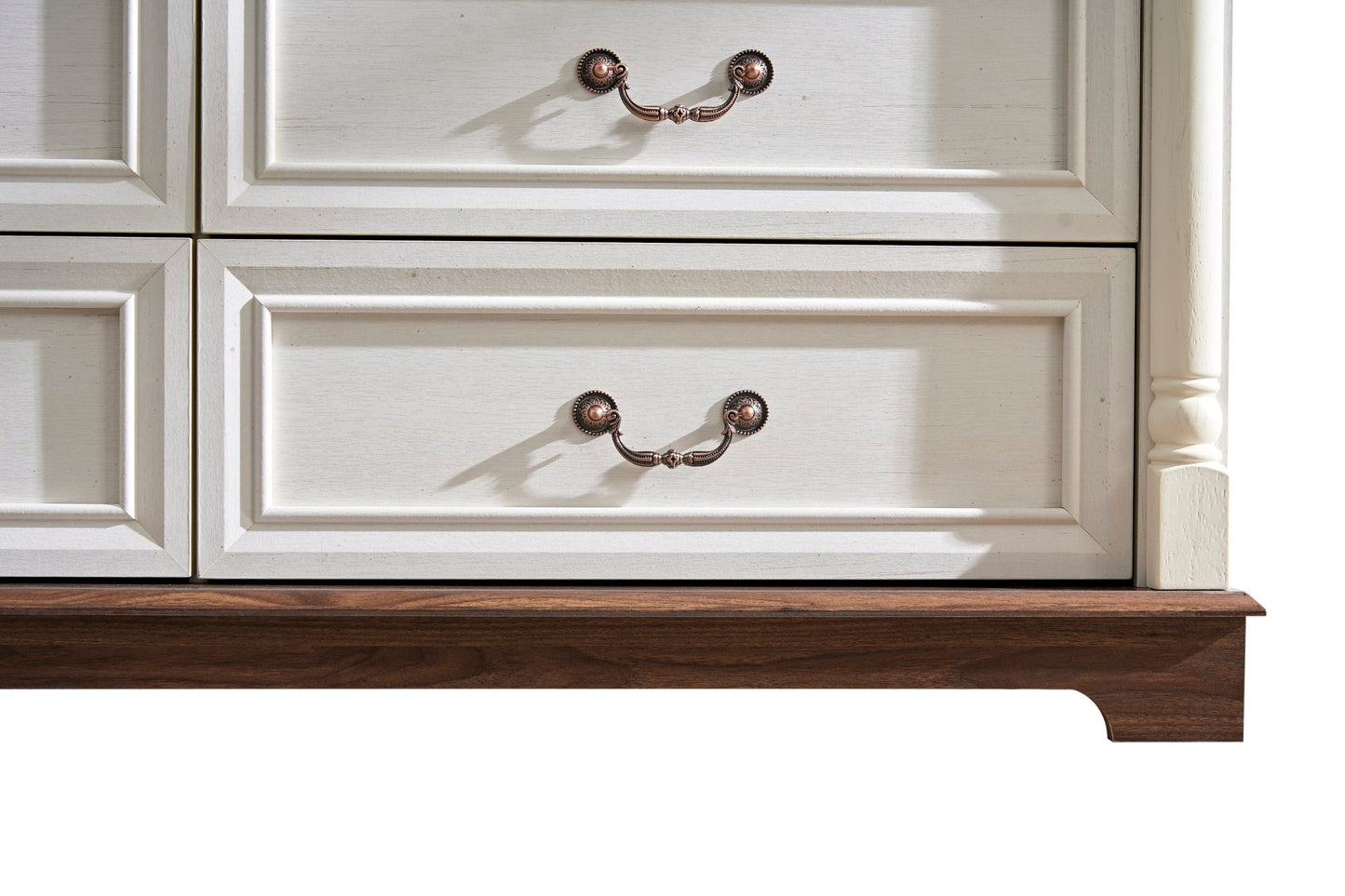 10 Drawer Dresser Chest for Bedroom with Wooden Base and Riser Trim, Wooden Rustic Rustic Chest of Drawers, Storage Dresser for Bedroom, Living Room - 1st Choice Furniture Direct
