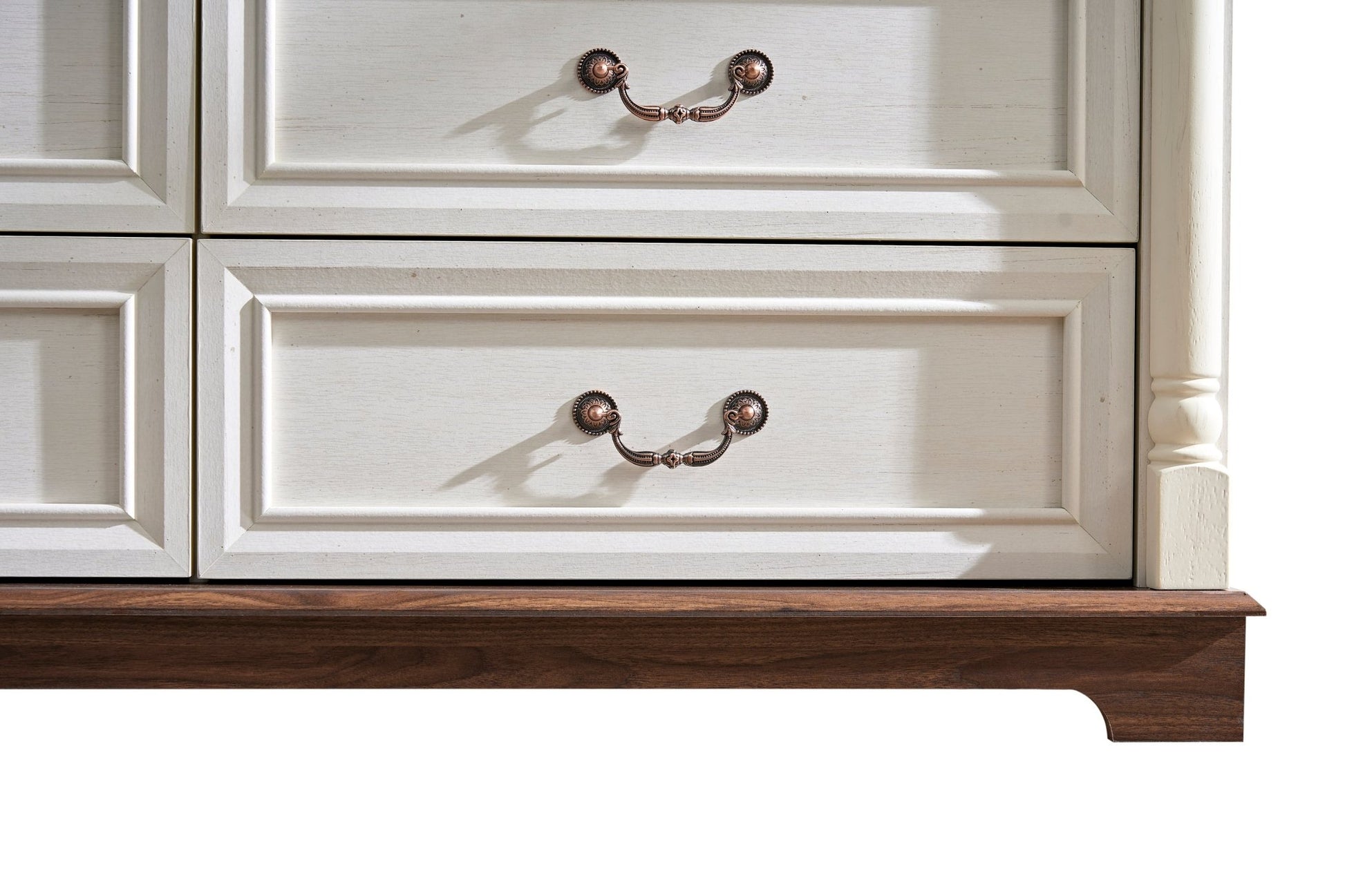 10 Drawer Dresser Chest for Bedroom with Wooden Base and Riser Trim, Wooden Rustic Rustic Chest of Drawers, Storage Dresser for Bedroom, Living Room - 1st Choice Furniture Direct