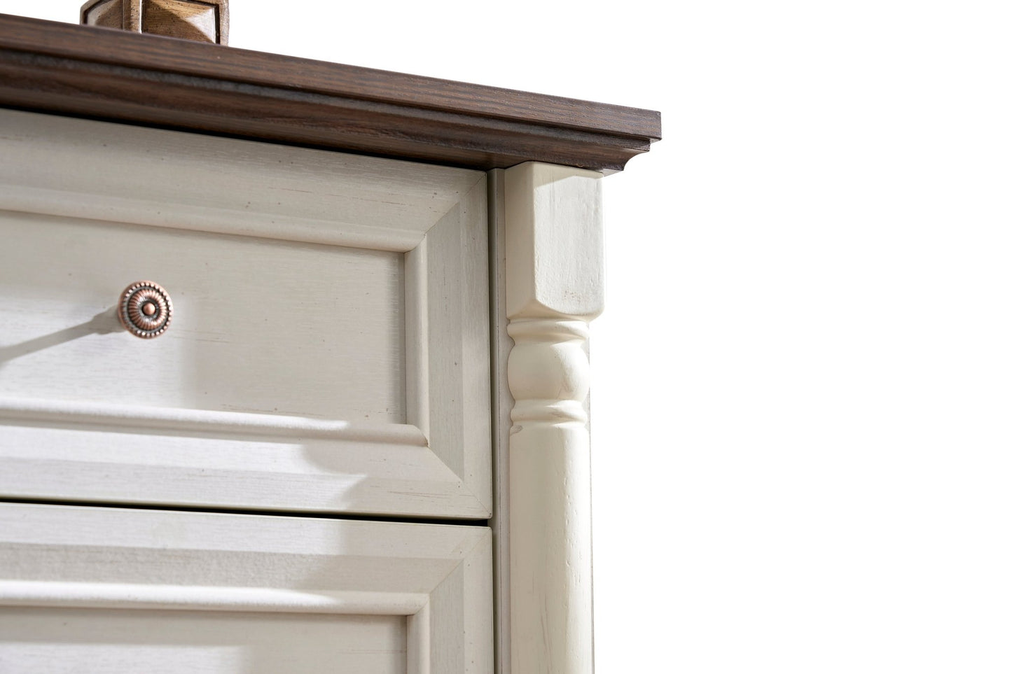 10 Drawer Dresser Chest for Bedroom with Wooden Base and Riser Trim, Wooden Rustic Rustic Chest of Drawers, Storage Dresser for Bedroom, Living Room - 1st Choice Furniture Direct