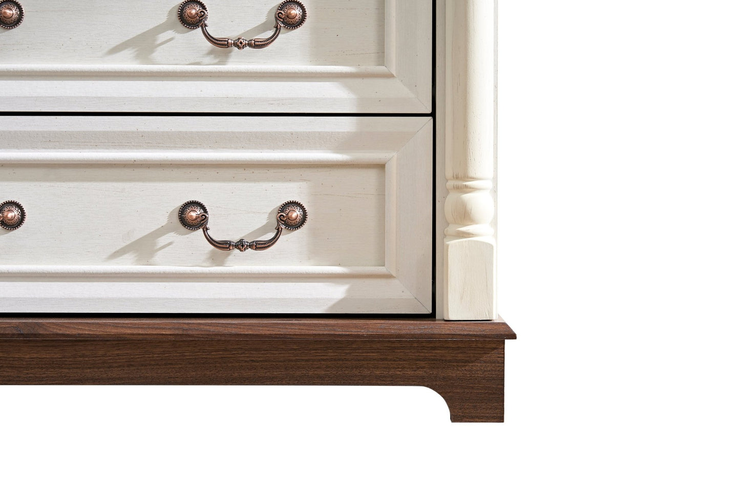 10 Drawer Dresser Chest for Bedroom with Wooden Base and Riser Trim, Wooden Rustic Rustic Chest of Drawers, Storage Dresser for Bedroom, Living Room - 1st Choice Furniture Direct