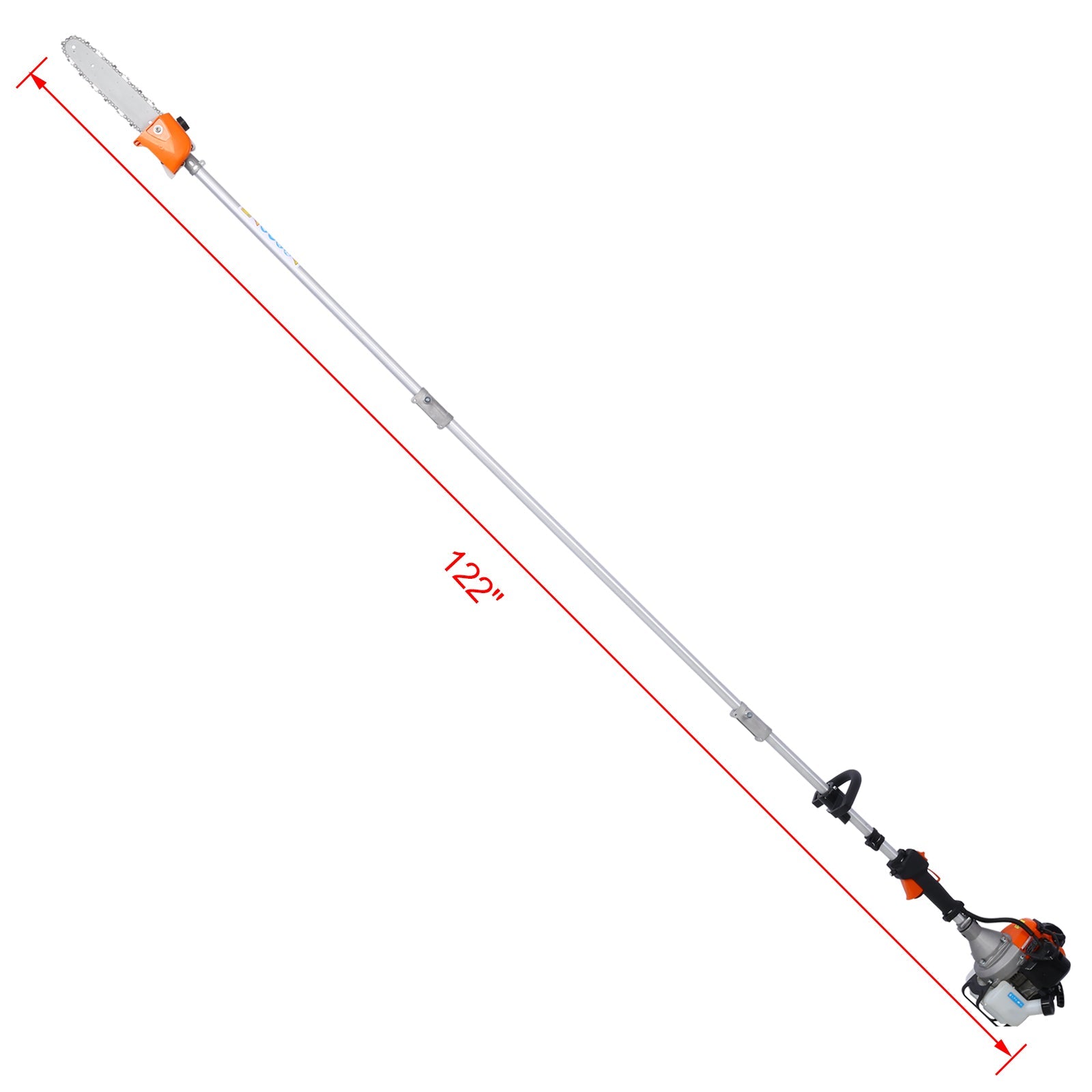 10 in 1 Multi - Functional Trimming Tool, 52CC 2 - Cycle Garden Tool System with Gas Pole Saw, Hedge Trimmer, Grass Trimmer, and Brush Cutter EPA Compliant - 1st Choice Furniture Direct