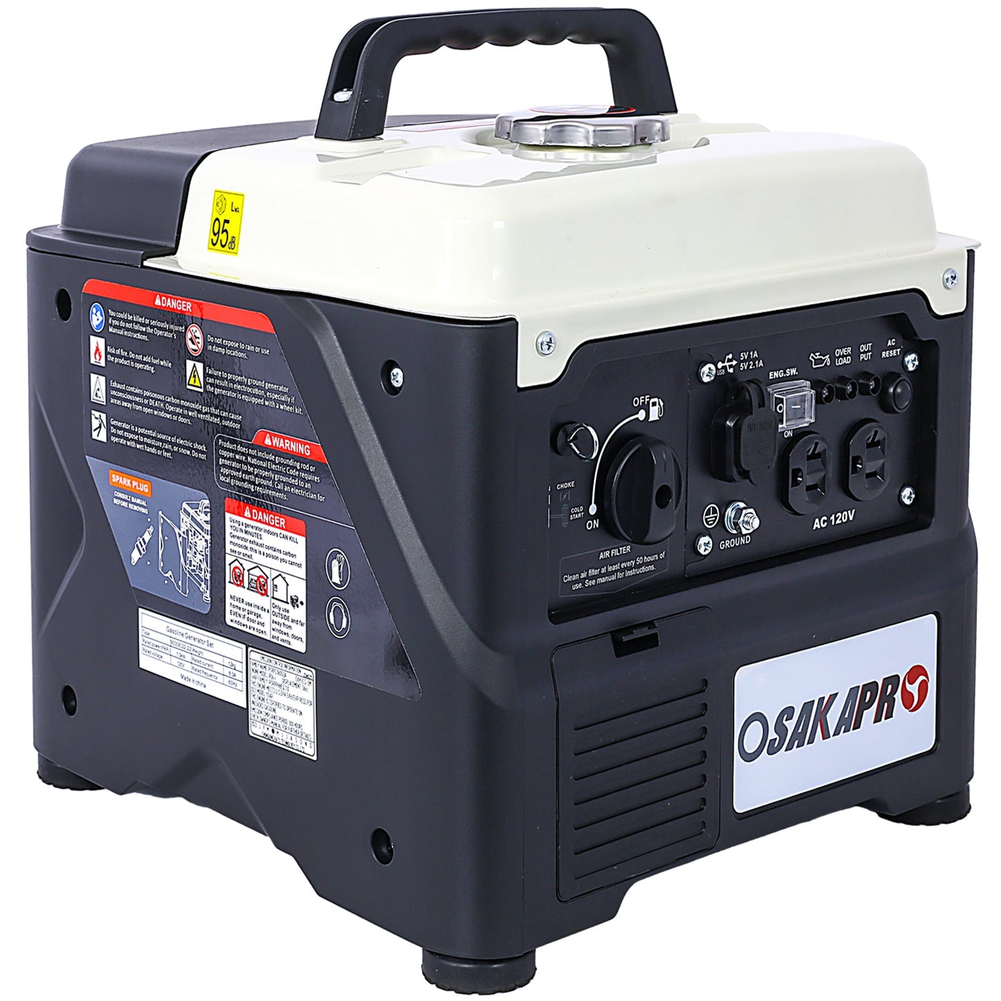 1000W Portable Inverter Generator – Quiet Gas Powered 1200W Peak Compact Generator - 1st Choice Furniture Direct