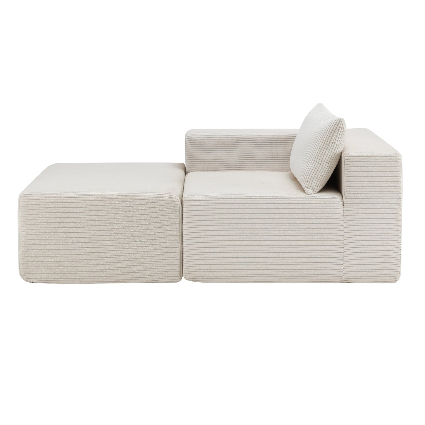 107' Compressed Sectional Sofas (Beige) - 1st Choice Furniture Direct