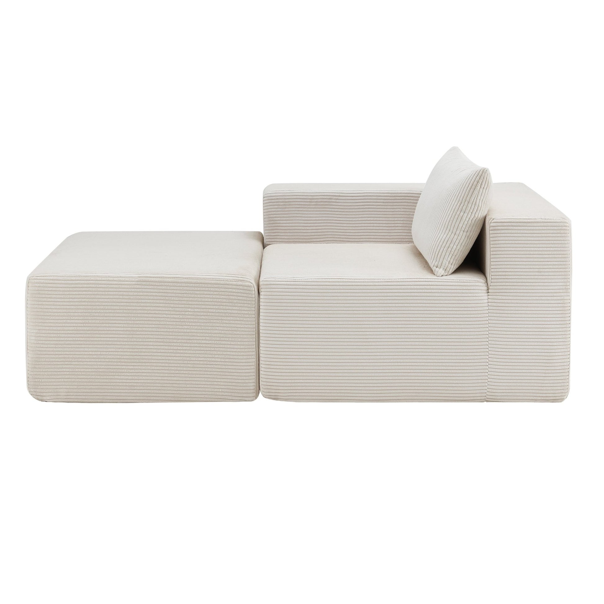 107' Compressed Sectional Sofas (Beige) - 1st Choice Furniture Direct