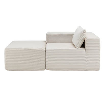 107' Compressed Sectional Sofas (Beige) - 1st Choice Furniture Direct