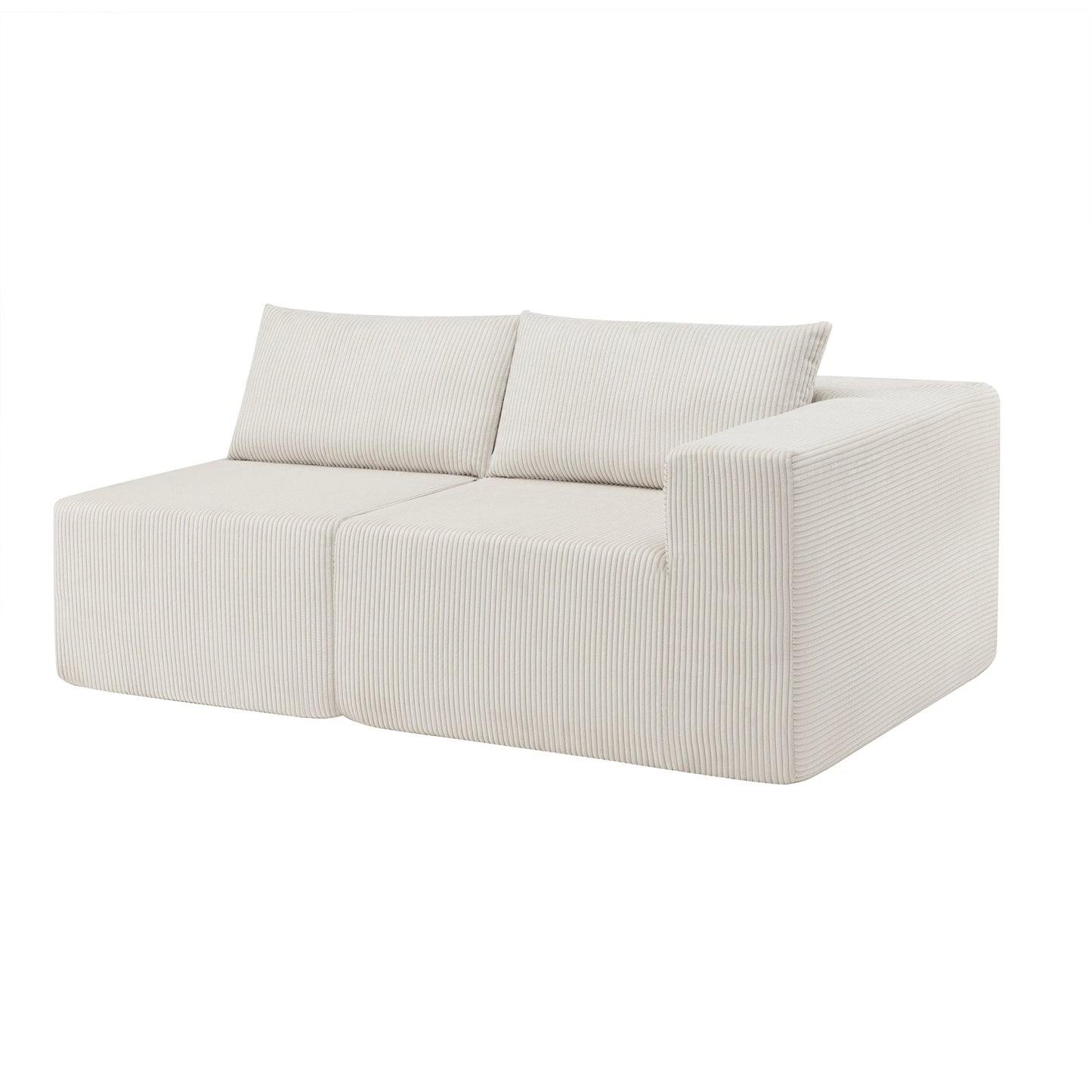 107' Compressed Sectional Sofas (Beige) - 1st Choice Furniture Direct