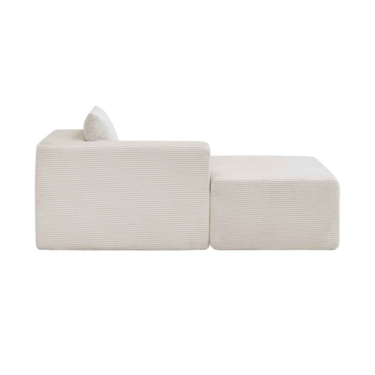 107' Compressed Sectional Sofas (Beige) - 1st Choice Furniture Direct