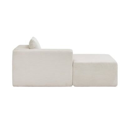 107' Compressed Sectional Sofas (Beige) - 1st Choice Furniture Direct
