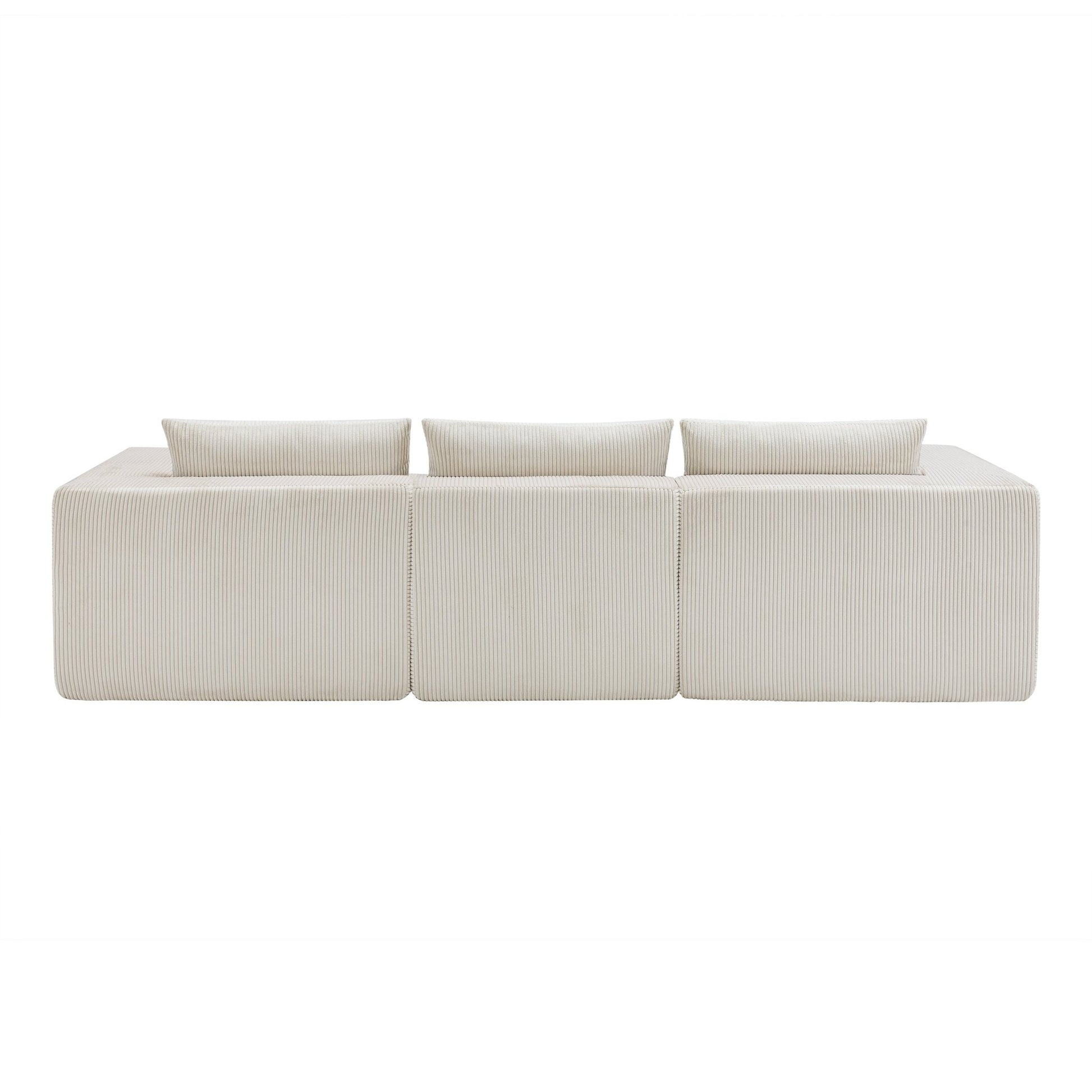 107' Compressed Sectional Sofas (Beige) - 1st Choice Furniture Direct