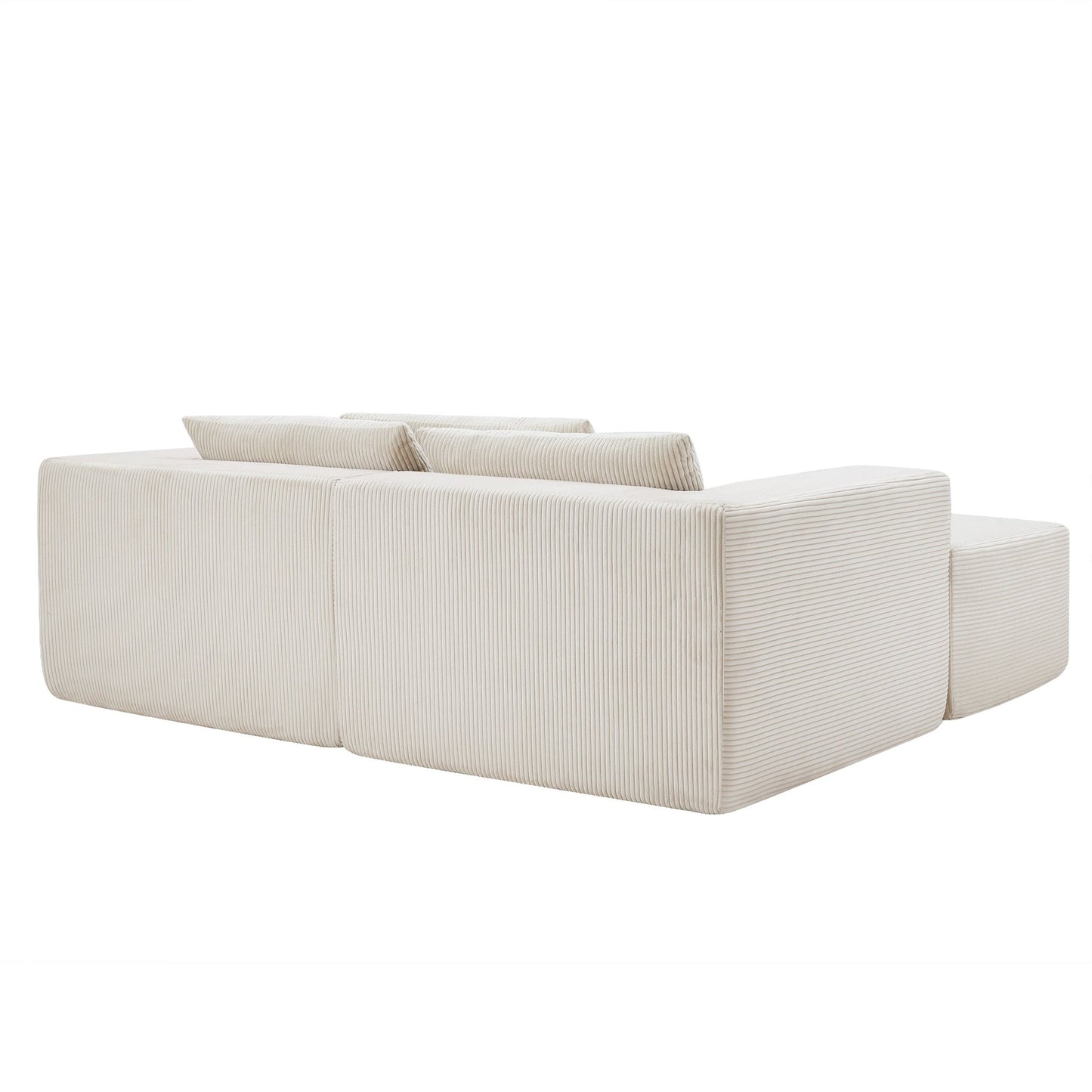 107' Compressed Sectional Sofas (Beige) - 1st Choice Furniture Direct