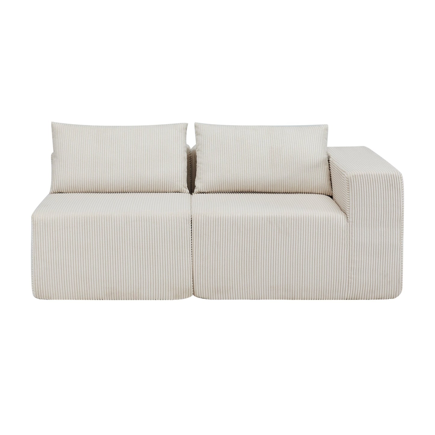 107' Compressed Sectional Sofas (Beige) - 1st Choice Furniture Direct