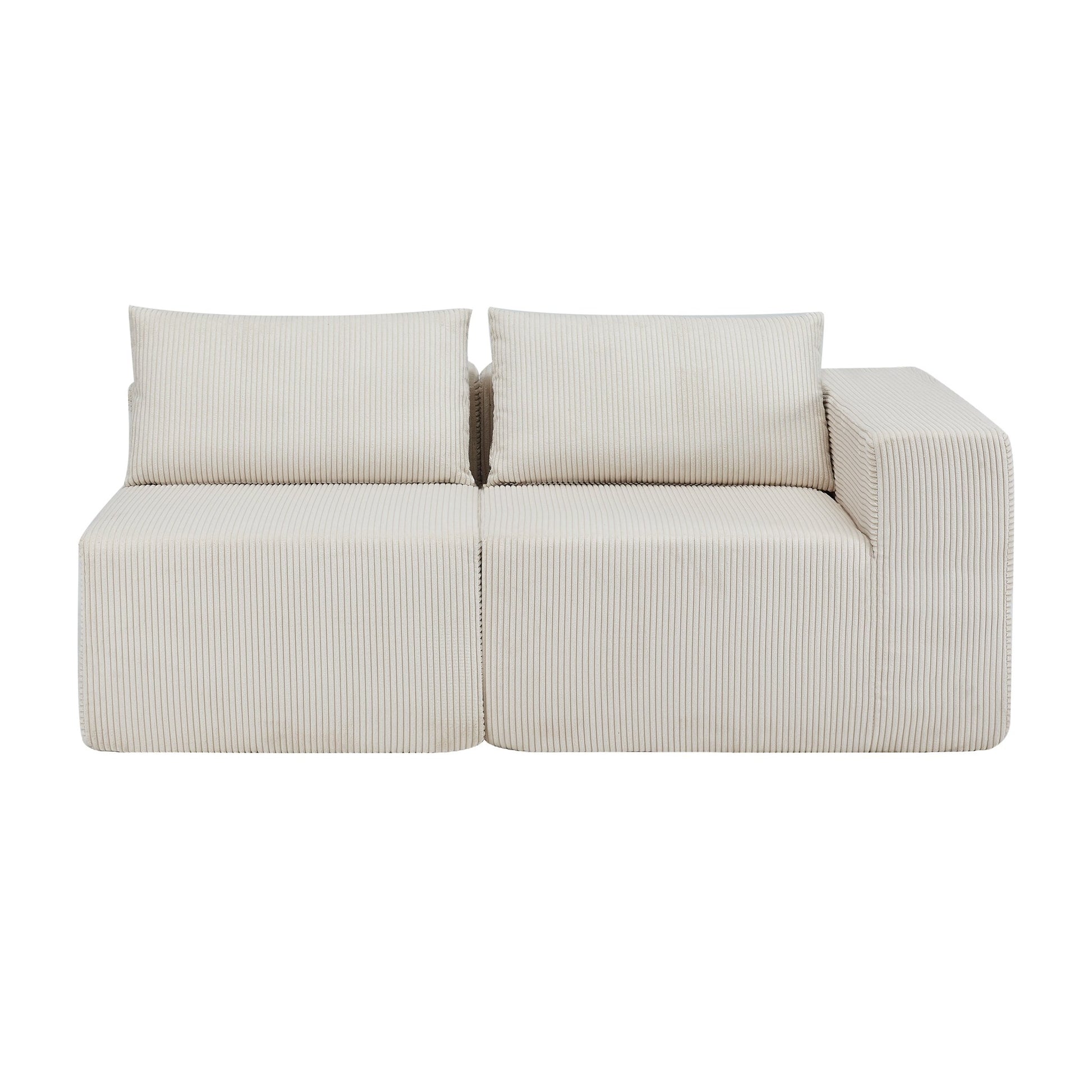 107' Compressed Sectional Sofas (Beige) - 1st Choice Furniture Direct