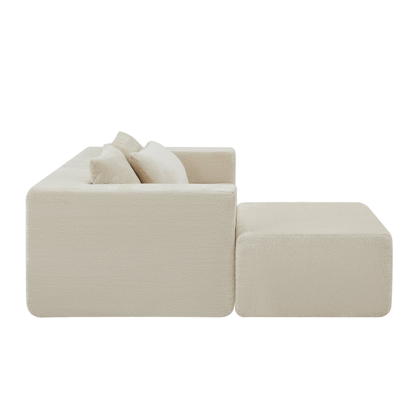 107' Compressed Sectional Sofas (Khaki) - 1st Choice Furniture Direct