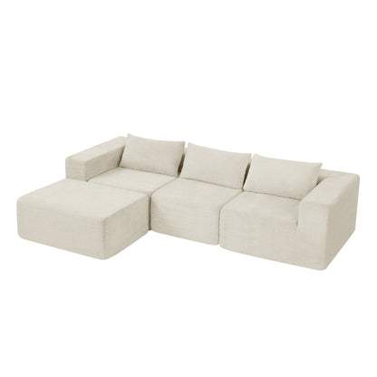 107' Compressed Sectional Sofas (Khaki) - 1st Choice Furniture Direct