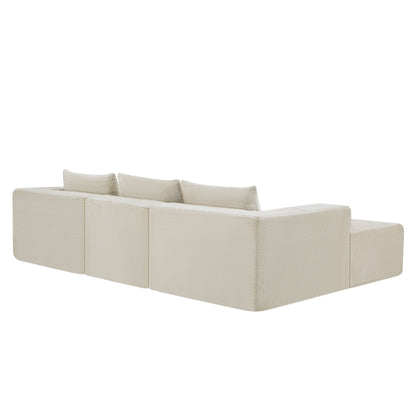 107' Compressed Sectional Sofas (Khaki) - 1st Choice Furniture Direct