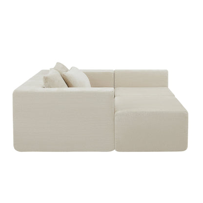 107' Compressed Sectional Sofas (Khaki) - 1st Choice Furniture Direct