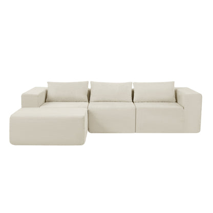 107' Compressed Sectional Sofas (Khaki) - 1st Choice Furniture Direct