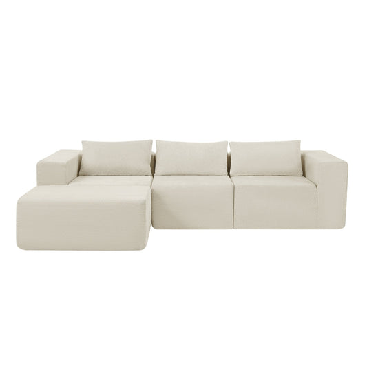 107' Compressed Sectional Sofas (Khaki) - 1st Choice Furniture Direct