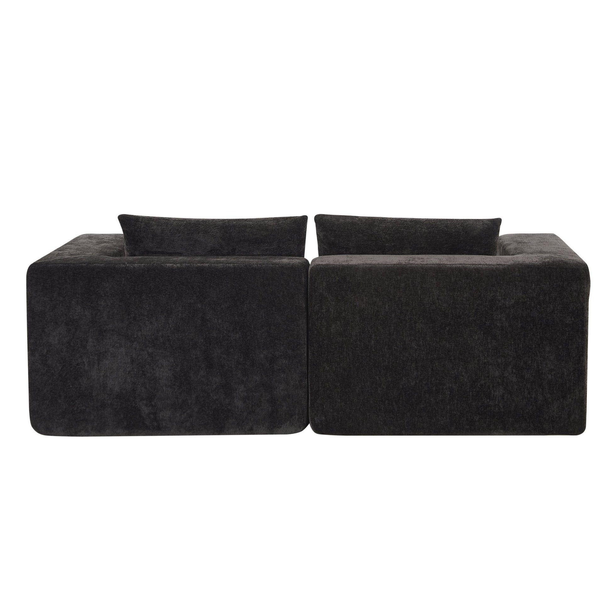 107' Compressed Sectional Sofas(Black) - 1st Choice Furniture Direct