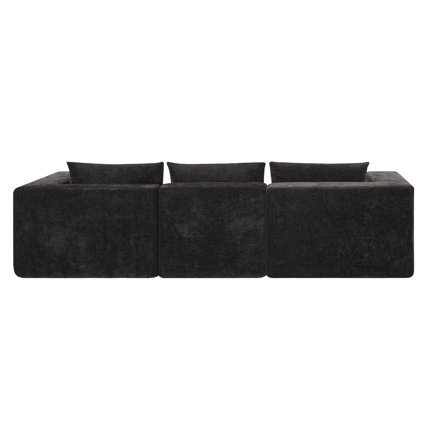 107' Compressed Sectional Sofas(Black) - 1st Choice Furniture Direct
