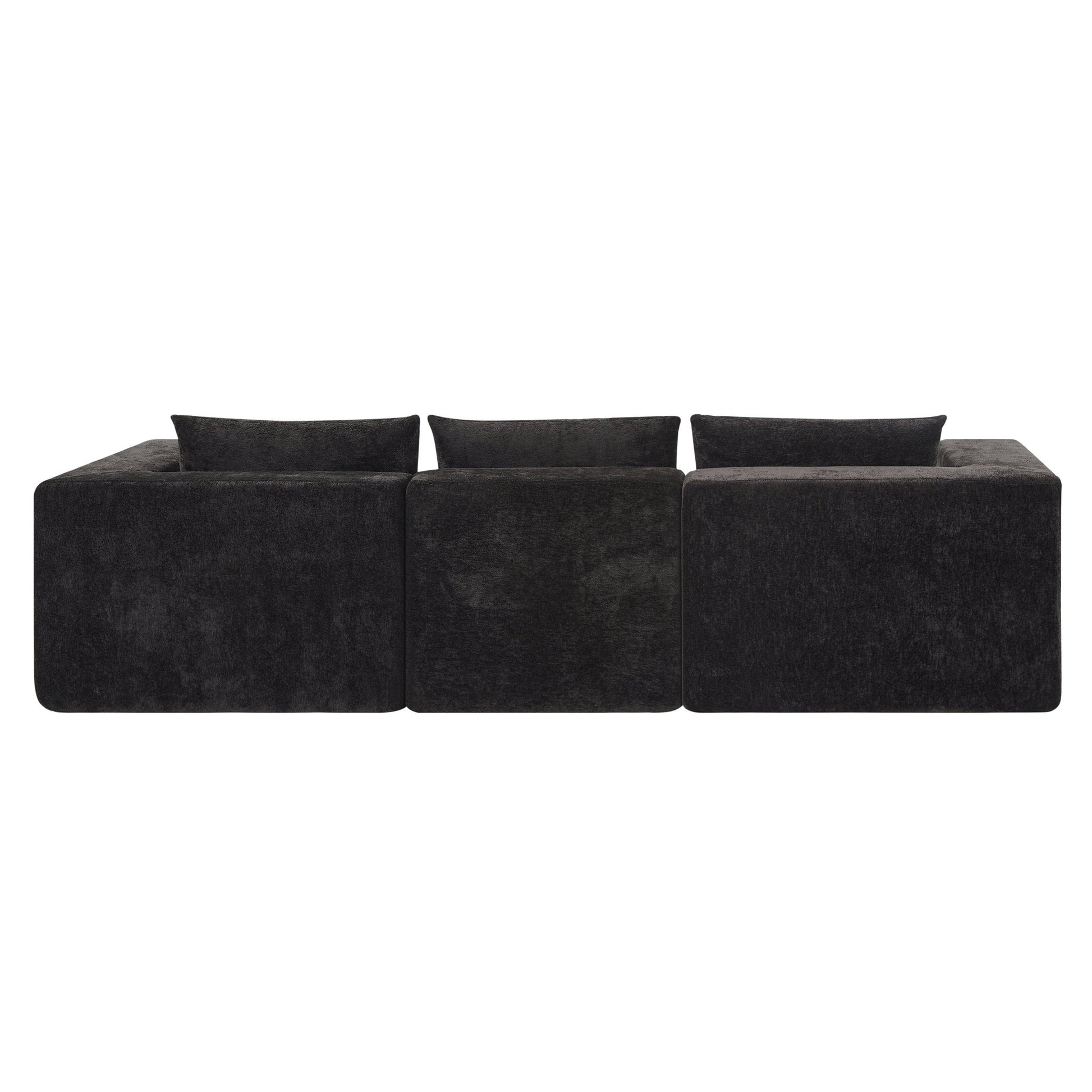 107' Compressed Sectional Sofas(Black) - 1st Choice Furniture Direct