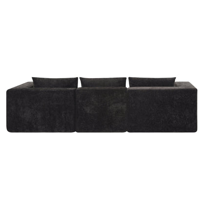107' Compressed Sectional Sofas(Black) - 1st Choice Furniture Direct