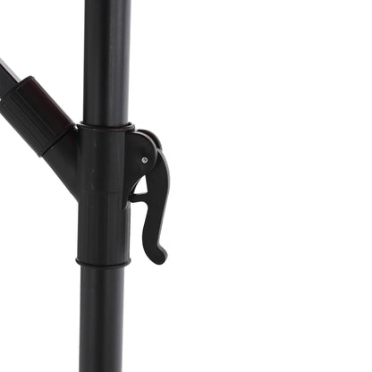 10ft Solar LED Offset Hanging Market Patio Umbrella ( Dark blue)(No Base) - 1st Choice Furniture Direct