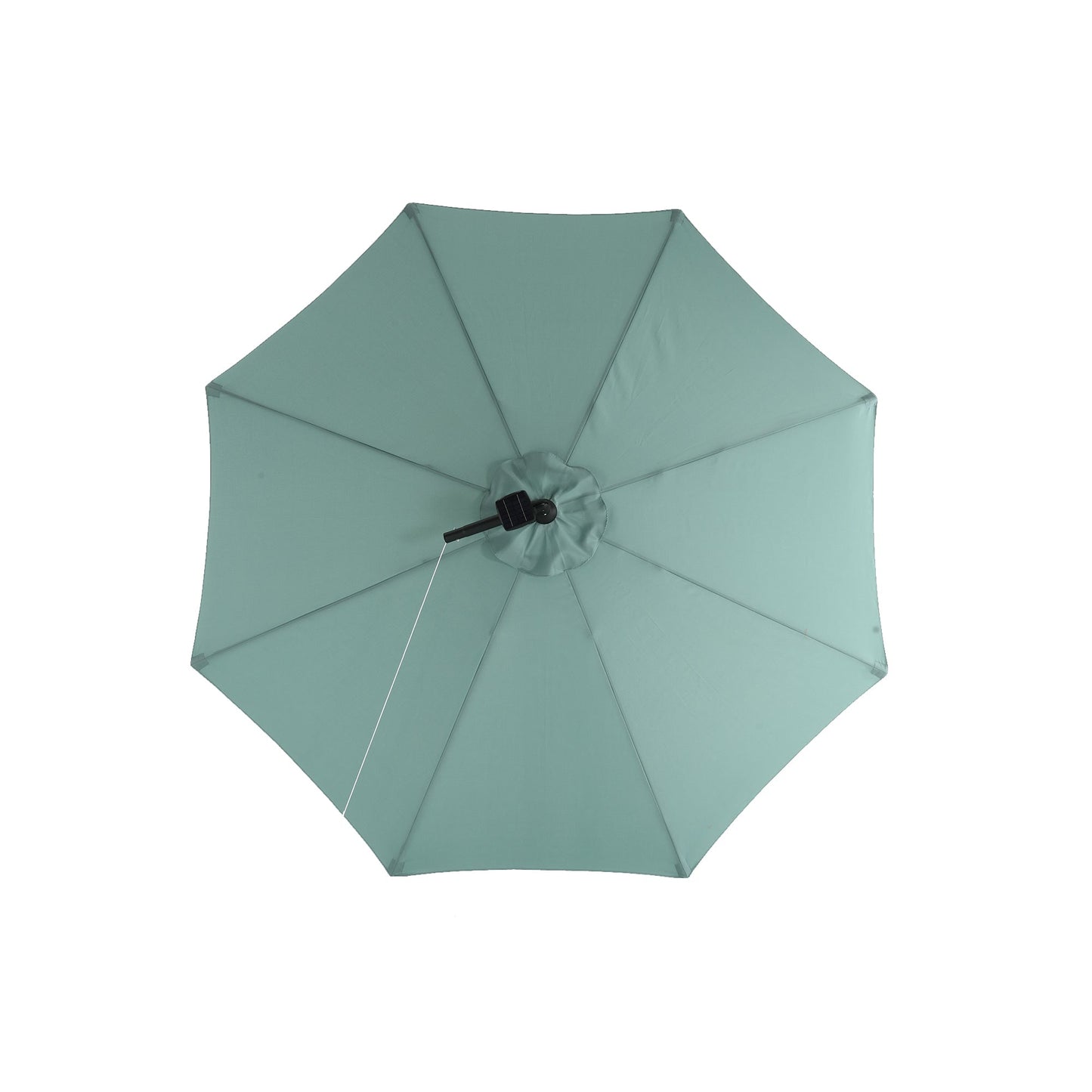 10ft Solar LED Offset Hanging Market Patio Umbrella ( Light green )(No Base) - 1st Choice Furniture Direct