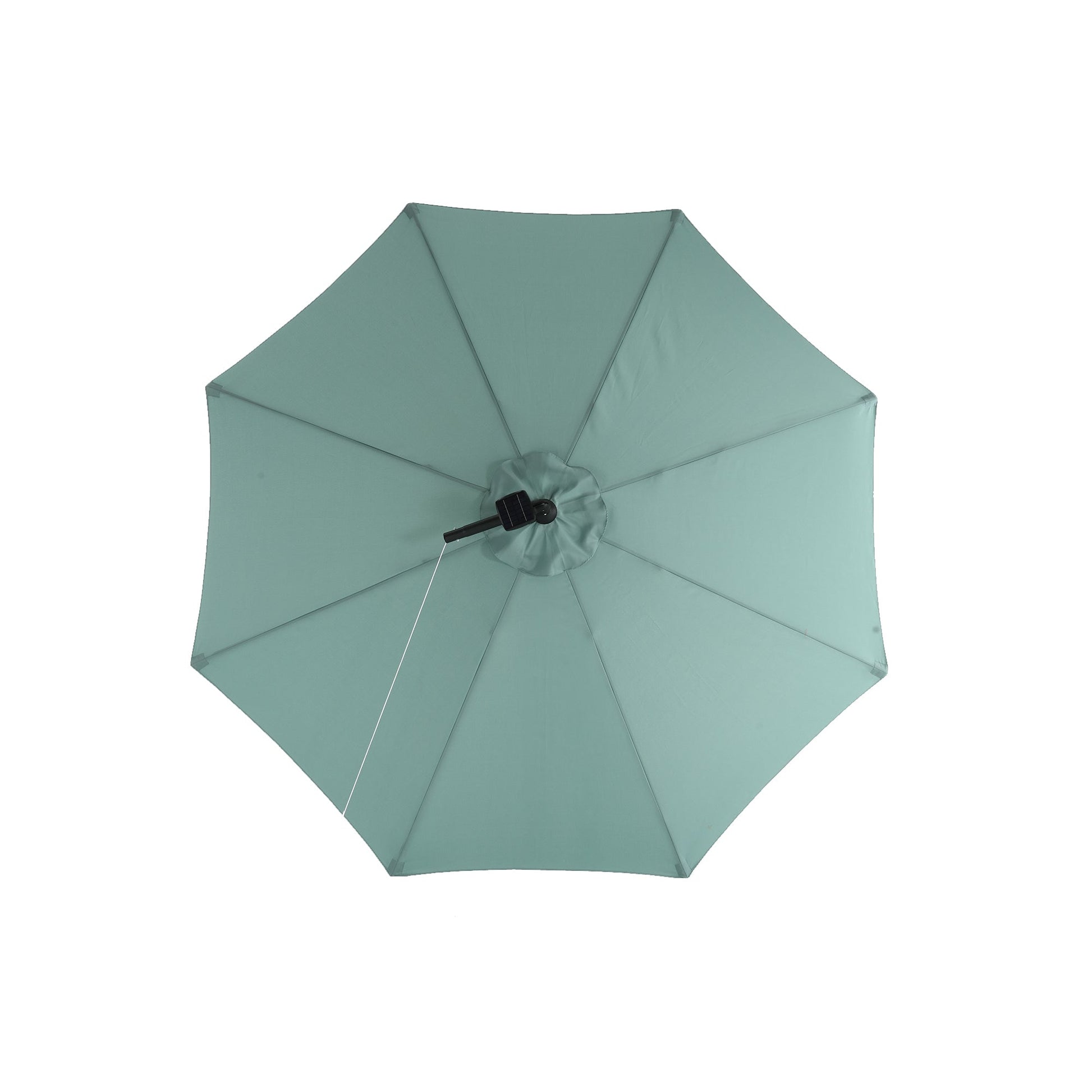 10ft Solar LED Offset Hanging Market Patio Umbrella ( Light green )(No Base) - 1st Choice Furniture Direct