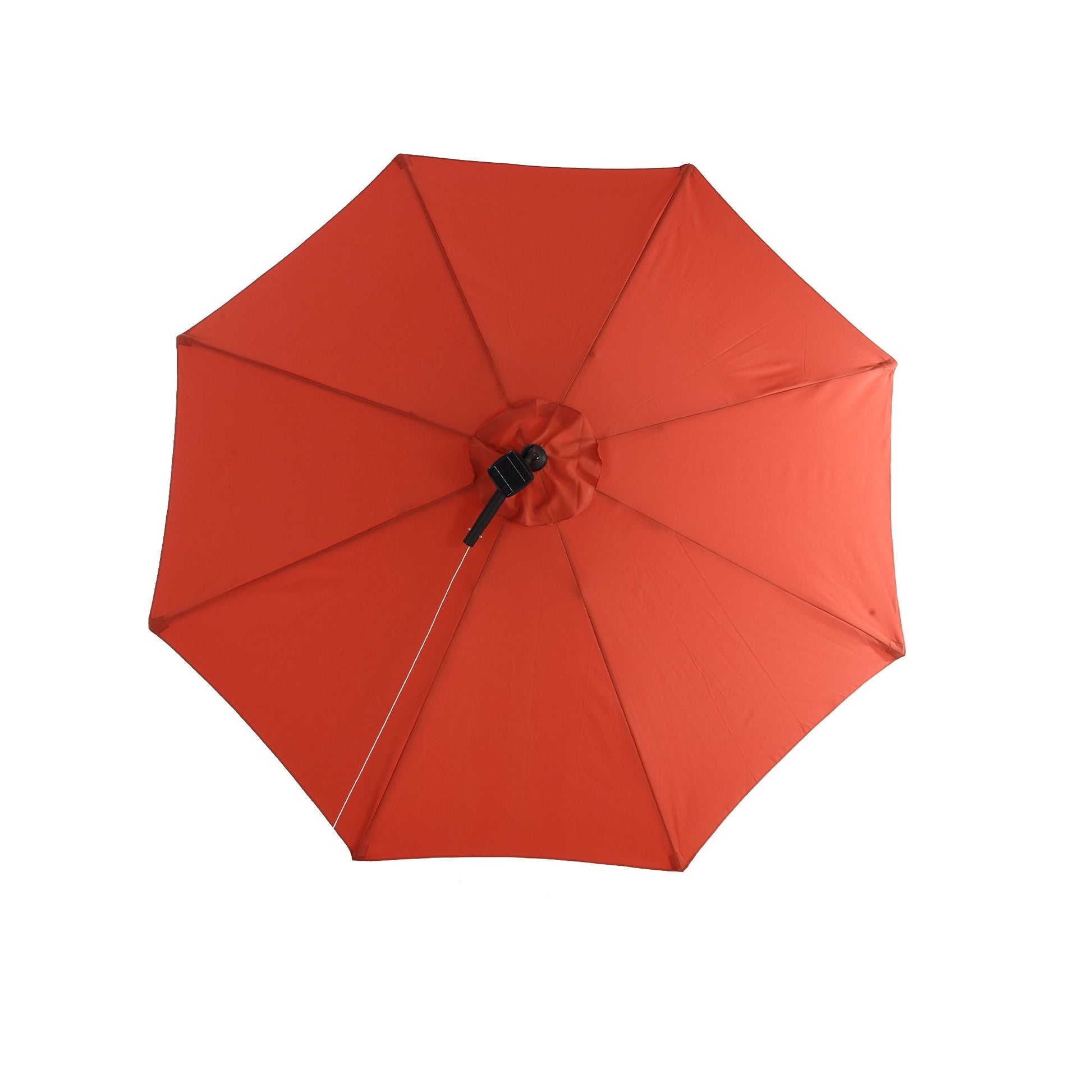 10ft Solar LED Offset Hanging Market Patio Umbrella (orange )(No Base) - 1st Choice Furniture Direct