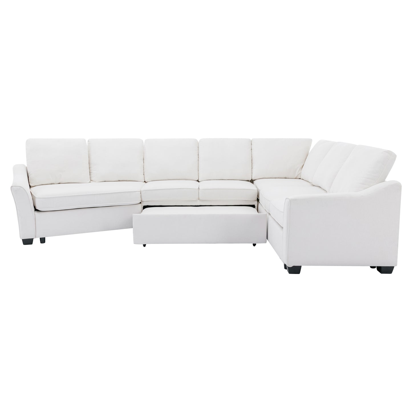 1st Choice Sectional Sleeper Sofa with Pull-Out Bed Modern L-Shape